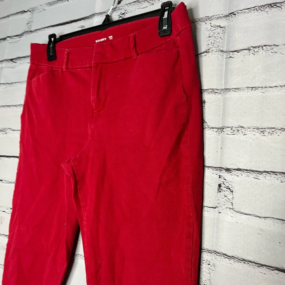 Old Navy Women's Bold Red Ankle Pants - Picture 6 of 14